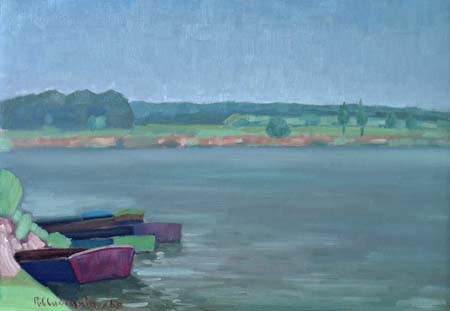 Barques à l'étang de Vieux-Charmont